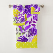 Tropische bladeren Paars, moeras, Lemon, Limoen tr Bad Handdoek (Insitu)