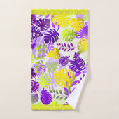 Tropische bladeren Paars, moeras, Lemon, Limoen tr Bad Handdoek (Handdoek)