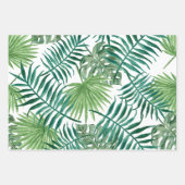 Tropische bladeren palm Greenery Wrapping Paper-bl Inpakpapier Vel (Voorkant 3)