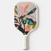 Tropische bladeren Palmboom Kleurrijke Botanische Pickleball Paddle (Achterkant)