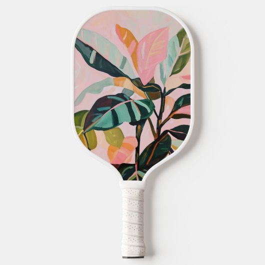 Tropische bladeren Palmboom Kleurrijke Botanische Pickleball Paddle (Voorkant)