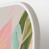 Tropische bladeren Palmboom Kleurrijke Botanische Pickleball Paddle (Links Detail)