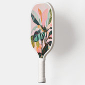 Tropische bladeren Palmboom Kleurrijke Botanische Pickleball Paddle (Links)