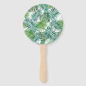 Tropische bladeren Palmgroen Zomer Hand Fan Handwaaier (Achterkant)