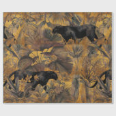Tropische bladeren, panther en orchidee. Naadloze  Cadeaupapier (Vlak)