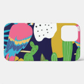 Tropische bladeren, papegaaien: zomer achtergrond. Case-Mate iPhone case (Achterkant (horizontaal))