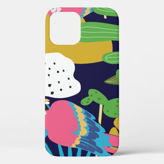 Tropische bladeren, papegaaien: zomer achtergrond. Case-Mate iPhone case (Achterkant)