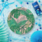 Tropische bladeren papieren bordje (Feest)