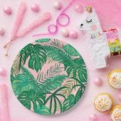 Tropische bladeren papieren bordje (Feest)