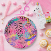 Tropische bladeren papieren bordje (Feest)