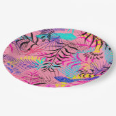 Tropische bladeren papieren bordje (Gekanteld)