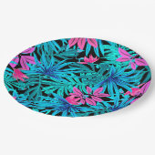 Tropische bladeren papieren bordje (Gekanteld)