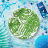 Tropische bladeren papieren bordje (Feest)