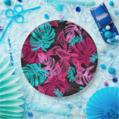 Tropische bladeren papieren bordje (Feest)