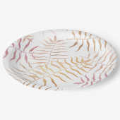 Tropische bladeren papieren bordje (Gekanteld)