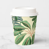 Tropische bladeren PARTIJ Papierkopjes Papieren Bekers (Voorkant)