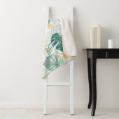 Tropische bladeren patroon 2 sherpa deken (In situ)