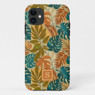 Tropische bladeren patroon monogram Case-Mate iPhone case