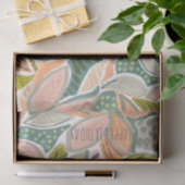  Tropische bladeren personaliseren Tissuepapier (Geschenk)