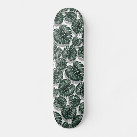 Tropische bladeren persoonlijk skateboard (Voorkant)