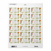 Tropische bladeren Pineapple Hawaiian Luau Theme Etiket (Full Sheet)
