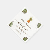 Tropische bladeren Pineapple Summer Vrijgezellenfe Servetten (Hoek)