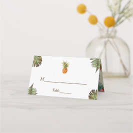 Tropische bladeren Pineapple Summer Wedding Table Plaatskaartje