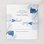 Tropische bladeren plaatskaartje (Buitenkant ongevouwen)