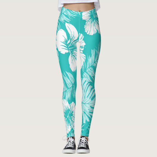 Tropische bladeren:  Plant Leggings (Voorkant)