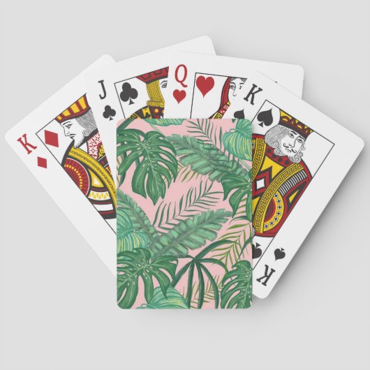 Tropische bladeren pokerkaarten (Achterkant)