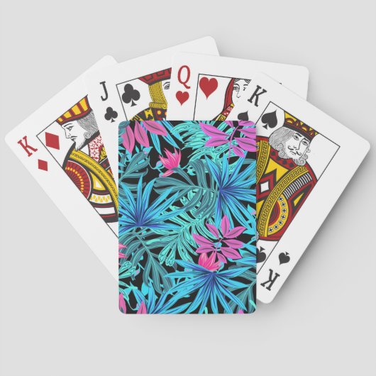 Tropische bladeren pokerkaarten (Achterkant)