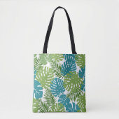 Tropische bladeren, populair patroon, tote bag (Voorkant)