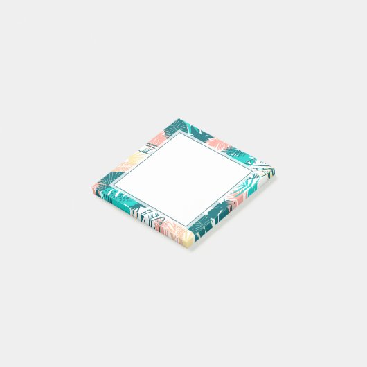 Tropische bladeren post-it® notes (Schuin)