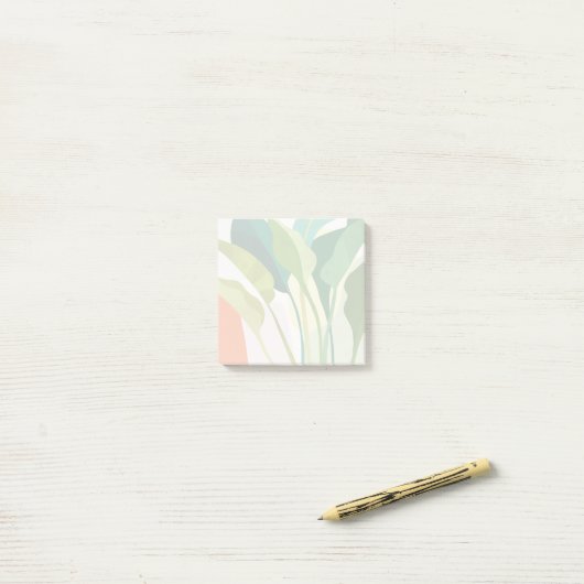 Tropische bladeren post-it® notes (Op bureau)
