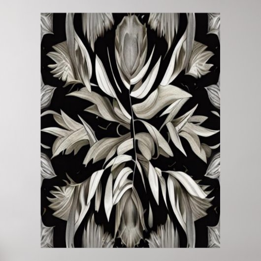 Tropische  bladeren poster (Voorkant)