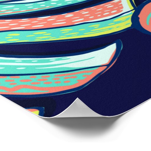 Tropische bladeren poster (Hoek)