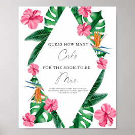 Tropische bladeren - Raad eens hoeveel kurken Poster