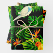 Tropische bladeren regenwoud inpakpapier vel (In situ)