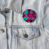 Tropische bladeren ronde button 5,7 cm (In situ)