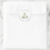 Tropische bladeren Ronde Return-adreslabel Sticker (Tas)