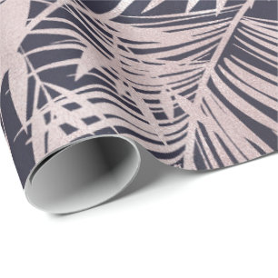 tropische bladeren roos goudfolie cadeaupapier