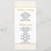 Tropische bladeren roze en gouden bruiloft program programmakaart (Achterkant)