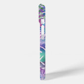 Tropische bladeren, roze hemelwitte sterren, scrip Case-Mate iPhone case (Achterkant / Links)