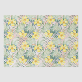 Tropische bladeren roze ombre glitter Dream Tissuepapier