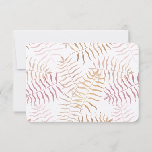 Tropische bladeren RSVP (Achterkant)