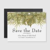 Tropische Bladeren Save the Date Magneet (Voorkant / Achterkant)