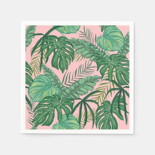 Tropische bladeren servet (Voorkant)