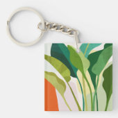 Tropische bladeren sleutelhanger (Voorkant)