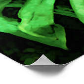 Tropische bladeren Splitleaf Philodendron, donkerg Poster (Hoek)