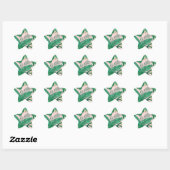 Tropische bladeren ster sticker (Vel)